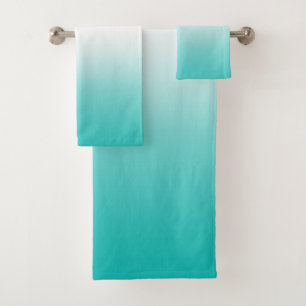 Türkis-Blau Ombre Steigungs-Farbbad-Tuch-Set Badhandtuch Set