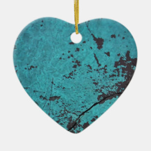 Türkis Blau Rostig Keramik Ornament