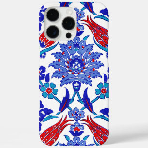 Türkis Blau Rot Antike Türkische Blumenglasur Flie iPhone 16 Pro Max Hülle