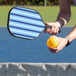 Türkis, blau und weiß gestreift pickleball schläger