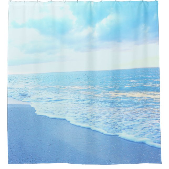 Türkis Blue Beach Duschvorhang (Vorderseite)