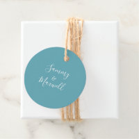 Türkis Blue Beach Wedding Favor Tags