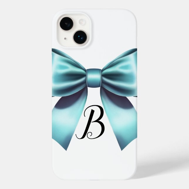 Türkis Blue Bow Elegantes Brautparty Hochzeit Case-Mate iPhone Hülle (Rückseite)