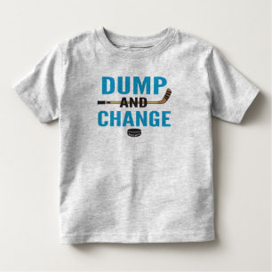 Türkis Blue Dump and Change Hockey Kleinkind T-shirt
