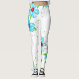 Türkis Blue Floral Leggings