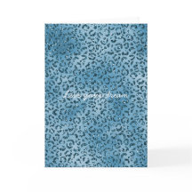 Türkis Blue Glitzer Leopard Print
