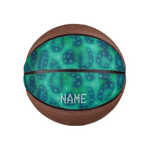 Türkis Blue Glows Cheetah Mini Basketball