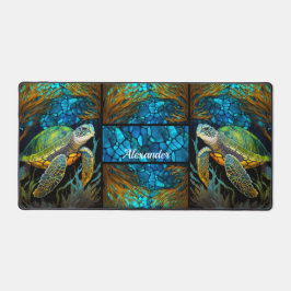 Türkis Blue Green Sea Turtle Office Desk Mat Schreibtischunterlage