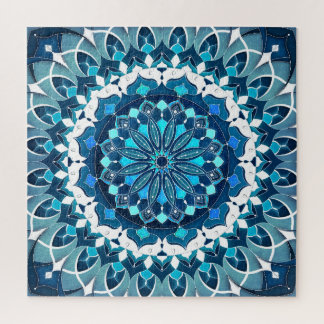 Türkis Blue Mandala Puzzle