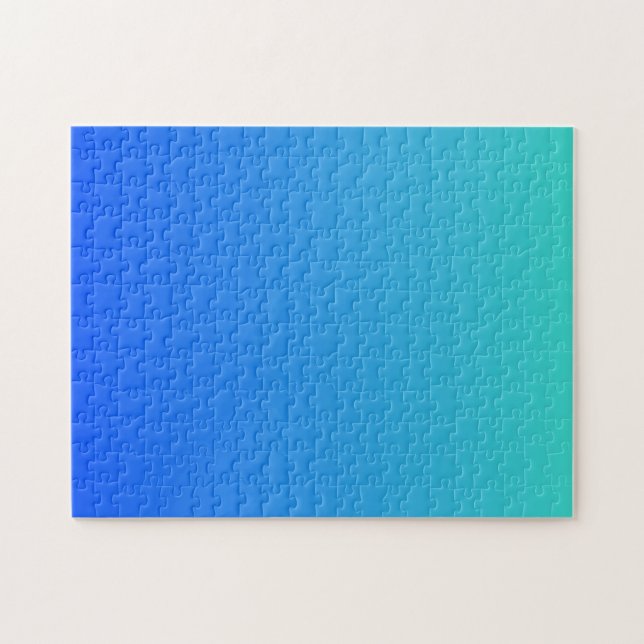 Türkis Blue Ombre Puzzle (Horizontal)