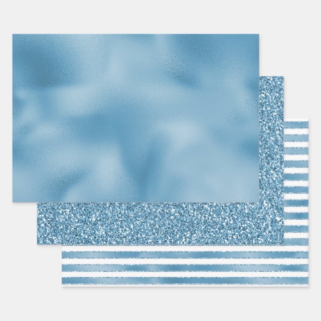 Türkis Blue Wedding Geschenkpapier Set (Set)