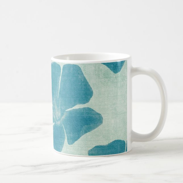 Türkis-Blumen-Tasse Tasse (Rechts)