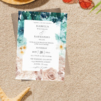Türkis & Blush Pink Blues Hochzeit 2