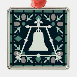 Türkis-Buntglas Fleur Raincross Entwurf Ornament Aus Metall