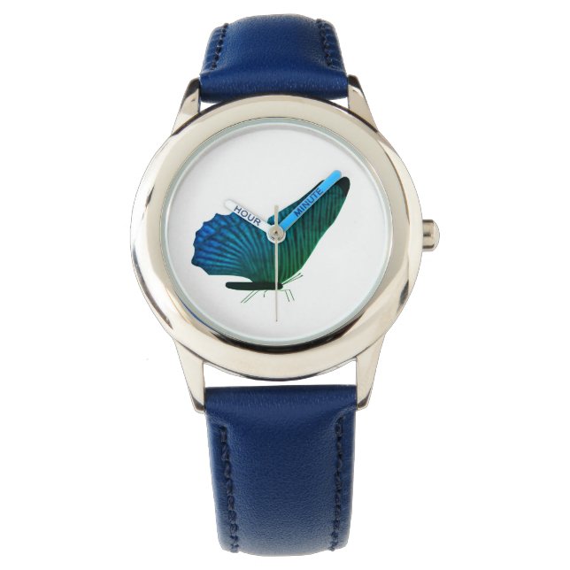 Türkis Butterfly eWatch Armbanduhr (Vorderseite)