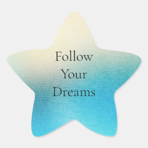 Türkis Chic White Aqua Blue Stern-Aufkleber