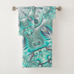 Türkis Coral Reef Mandala Badhandtuch Set