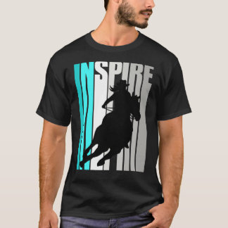 Türkis Cowgirl Hat Rodeo Inspirier Western Theme T-Shirt