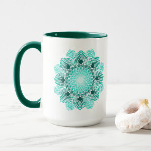 Türkis Dot Mandala Tasse