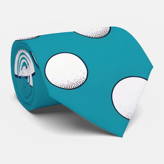 Türkis Dotted Mens Neck Tie Krawatte (Gerollt)