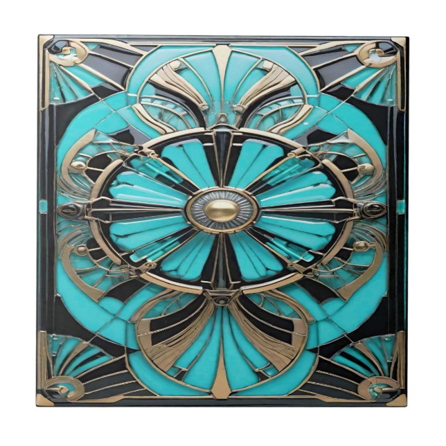 Türkis Dreams Keramik Tile Fliese (Vorderseite)
