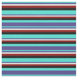 Türkis, Dunkelschiefer Blau, Cyan, Dunkelrot und S Stoff