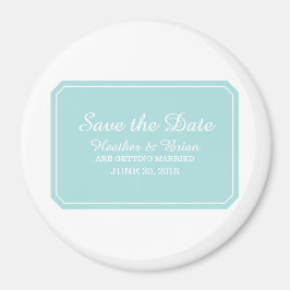 Türkis einfach elegant Save the Date Magnet