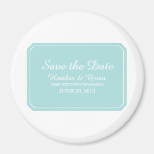 Türkis einfach elegant Save the Date Magnet
