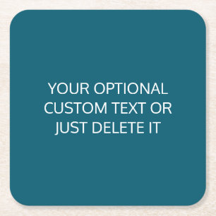 Türkis einfarbiges trendiges Cocktail-Party-Farbpa Rechteckiger Pappuntersetzer