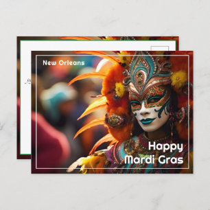 💚 💜 💛 Türkis Elegance: Mardi Gras Radiance Postkarte
