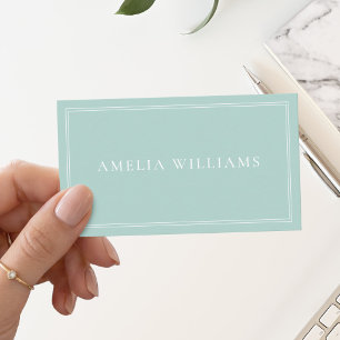 Türkis Elegant Minimalistisch Beruflich Visitenkarte