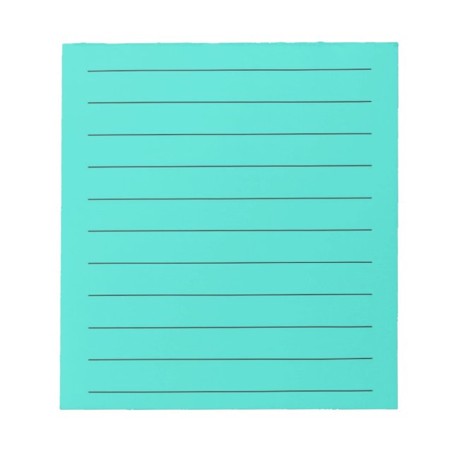 Türkis Elegant und lebendige Stationery Notizblock (Vorderseite)