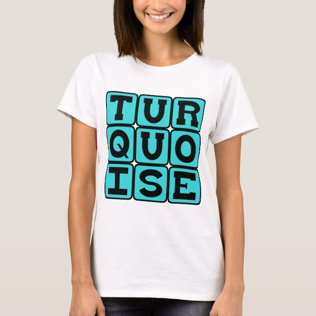 Türkis, Farbe T-Shirt (Vorderseite)