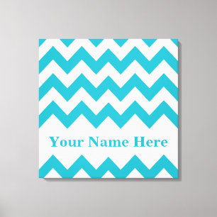 Türkis fett Zickzack mit Namen in Emporio Moffa Leinwanddruck