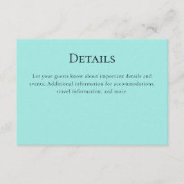 Türkis Flamingo Details Begleitkarte