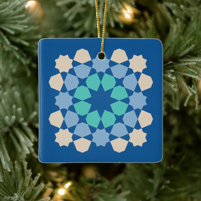 Türkis Fliesen der Ruhe Keramikornament (Baum)