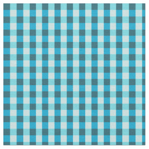 Türkis-Gingham-Gewebe Stoff