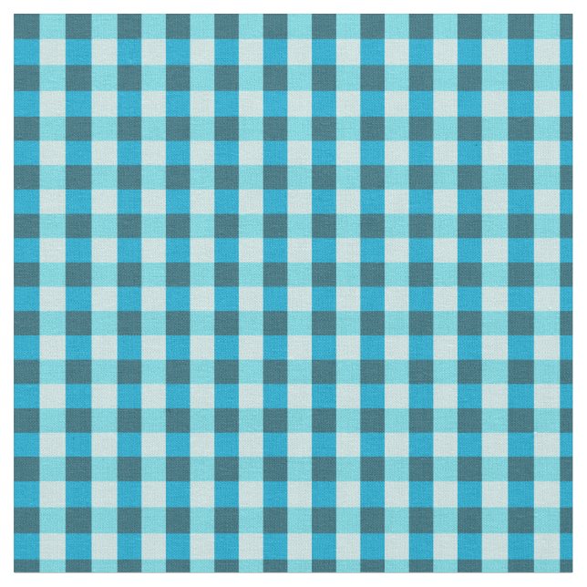 Türkis-Gingham-Gewebe Stoff (Nahaufnahme)