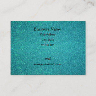 Türkis-Glitter Visitenkarte