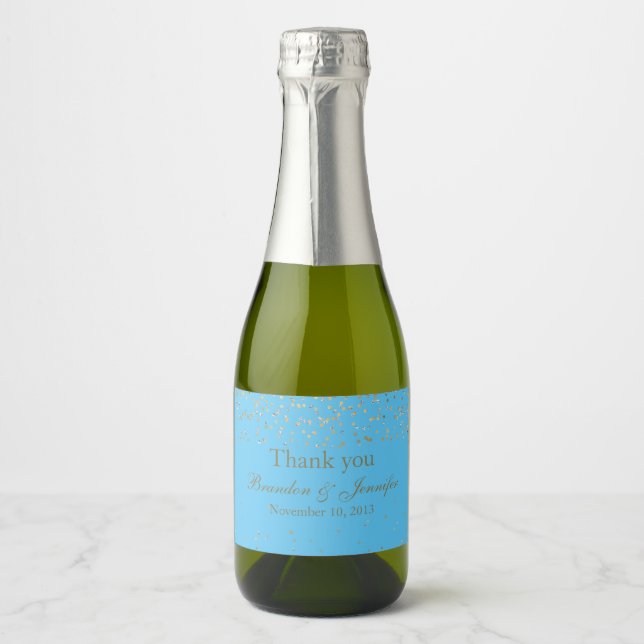 Türkis & Gold Custom Wedding Sparkling Labrador (Vorderseite)