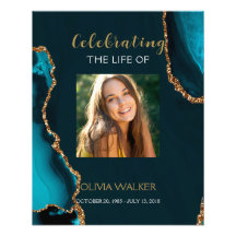 Türkis & Gold Grüne Begrüßung Zeichen