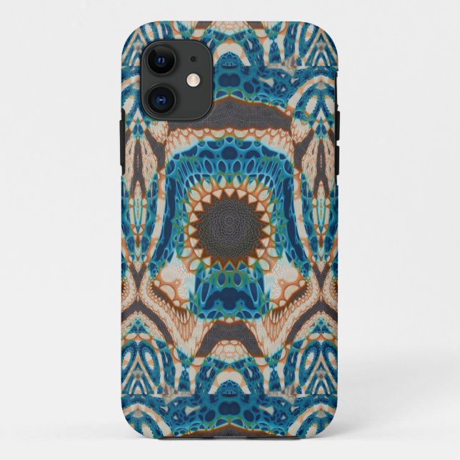 Türkis Gold Sun Southwestern Art Case-Mate iPhone Hülle (Rückseite)