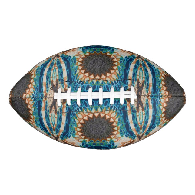 Türkis Gold Sun Southwestern Art Football (Vorderseite)