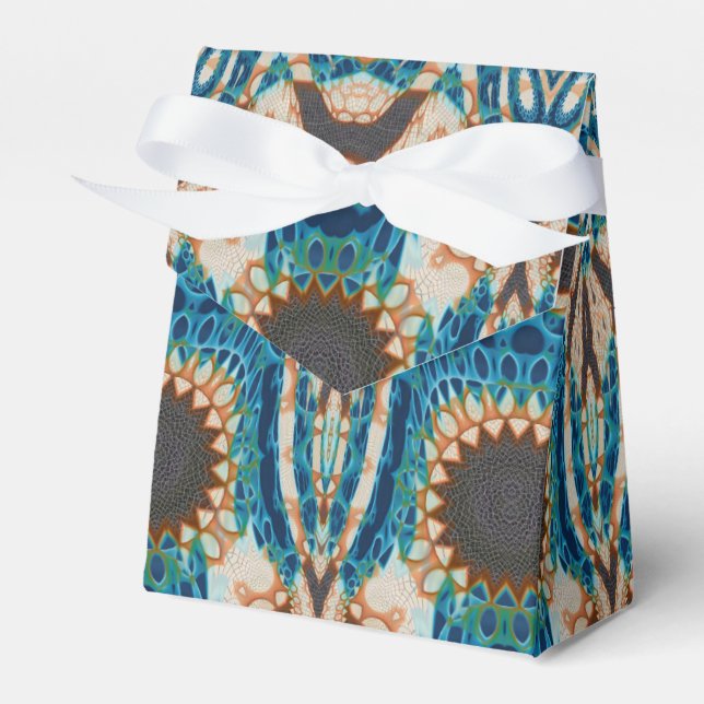 Türkis Gold Sun Southwestern Art Geschenkschachtel (Vorderseite)