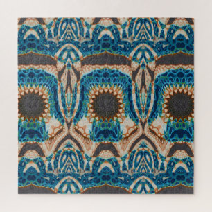 Türkis Gold Sun Southwestern Art Puzzle