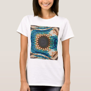 Türkis Gold Sun Southwestern Art T-Shirt