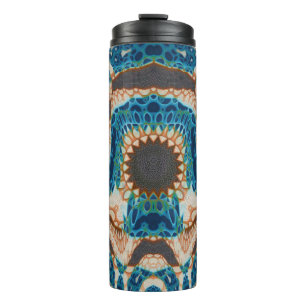 Türkis Gold Sun Southwestern Art Thermosbecher