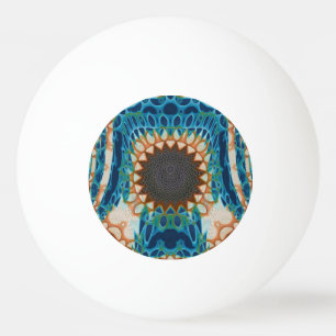 Türkis Gold Sun Southwestern Art Tischtennisball