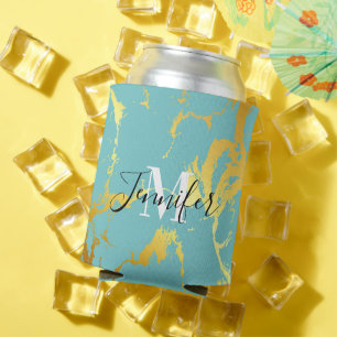 Türkis Golden Foil Dosenkühler