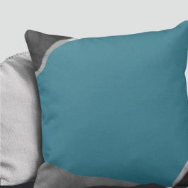 Türkis Grau und Schwarz Minimalistisch Abstrakt Kissen